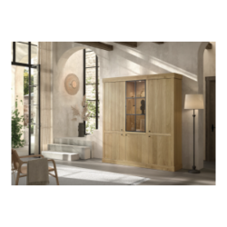 Wood Wandkast met verlichting