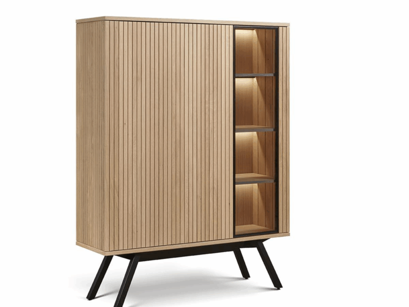 028962Ed65E938572056A171659161A7199244C8_Assets_Images_42798.Png Vitrinekast Napoli 3 Deuren Met Onderstel - Afbeelding 1