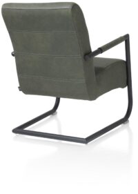 Angelica, bijzetfauteuil + zwart frame (ROB) - Cuba leder - Groen - Afbeelding 3