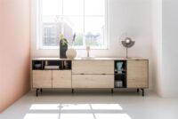 Elements, dressette 150 cm - 5-deuren + 2-laden + 1-niche + led incl. metalen poten - Onyx - Afbeelding 5