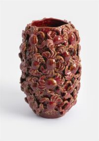 Crabby vaas H39cm - Rood