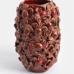 Crabby vaas H39cm - Rood