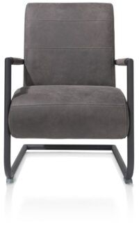 Angelica, bijzetfauteuil + zwart frame (ROB) - Cuba leder - Lava - Afbeelding 2