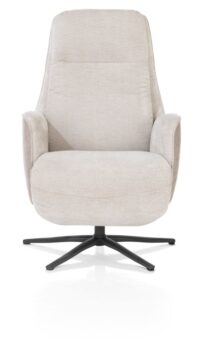 Felino, relaxfauteuil 2-m. - manuele hoofdsteun - poot graphiet - Livigno/Oregon kiezel - Afbeelding 2