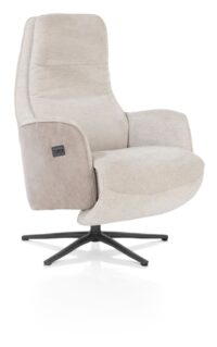 Felino, relaxfauteuil 2-m. - manuele hoofdsteun - incl.accu - poot graphiet - Livigno/Oregon kiezel