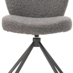 Jaxon, eetkamerstoel - graphiet frame - draaibaar - stof Brioni - lever