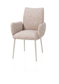 Bovina, armstoel - stof Luton + nosag - frame crème - koper