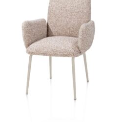 Bovina, armstoel - stof Luton + nosag - frame crème - koper