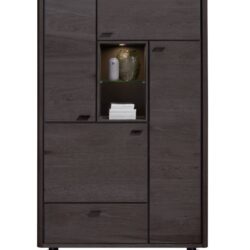 Livada, bergkast 110 cm - 4-deuren + 1-lade + 2-niches - onyx