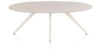 Saluti, eetkamertafel ellips 210 x 105 cm. - 4-pootjes - crème - Light sand