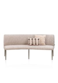 Bovina, eetkamerbankje 210 cm - stof Luton - frame steelbrown - koper