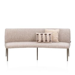 Bovina, eetkamerbankje 210 cm - stof Luton - frame steelbrown - koper