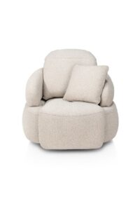 Hollywood, Homecinema fauteuil pivotant, tissu Cloudy, dos réglable, électrique repose - beige - Image 3