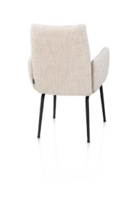 Bovina, armstoel - stof Luton + nosag - frame rough off black - Creme - Afbeelding 3