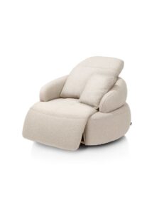 Hollywood, homecinema fauteuil pivot. xl, tissu cloudy dos réglable, électriq repose, incl. batt - beige - Image 2