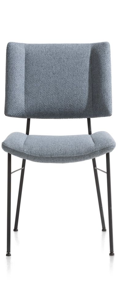 Tatum, eetkamerstoel - zwarte poten - stof Ponti - Skyblue