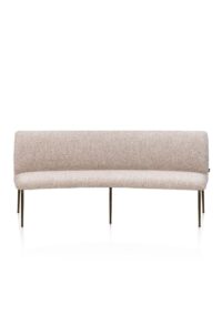 Bovina, eetkamerbankje 210 cm - stof Luton - frame steelbrown - koper - Afbeelding 3