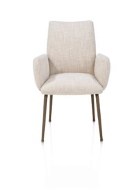 Bovina, armstoel - stof Luton + nosag - frame steelbrown - Creme - Afbeelding 2