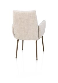 Bovina, armstoel - stof Luton + nosag - frame steelbrown - Creme - Afbeelding 3