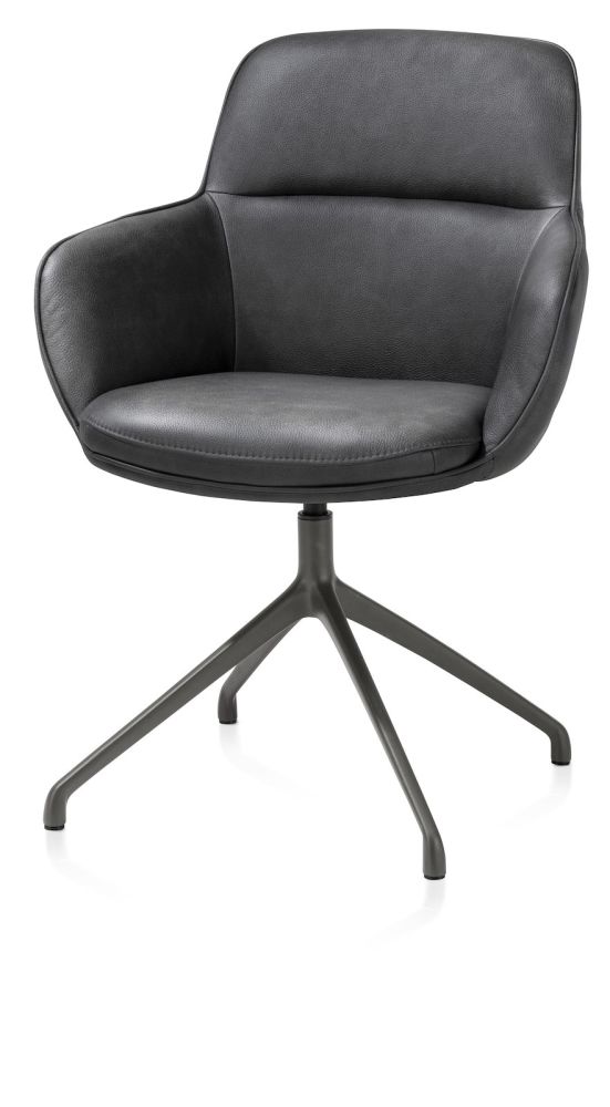 Mateo, armstoel - draaibaar - graphiet - Pala - Antraciet