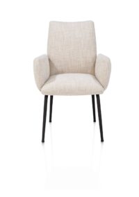 Bovina, armstoel - stof Luton + nosag - frame rough off black - Creme - Afbeelding 2