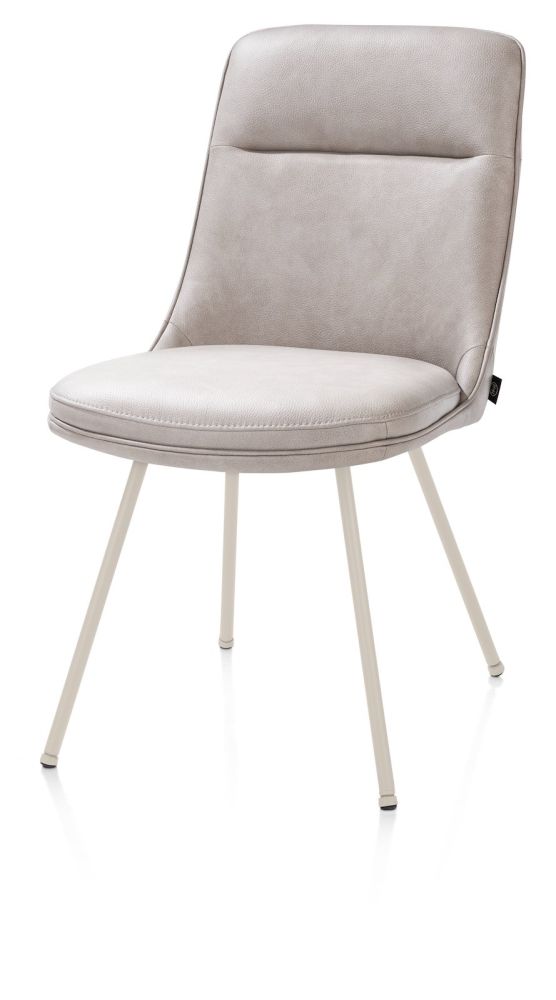 Mateo, eetkamerstoel - 4-pootjes - creme - Pala - Lichtgrijs