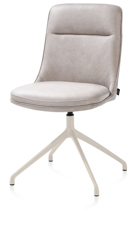 Mateo, eetkamerstoel - draaibaar - creme - Pala - Lichtgrijs