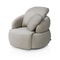 Hollywood, Homecinema fauteuil pivotant, tissu Cloudy, dos réglable, électrique repose - Olive