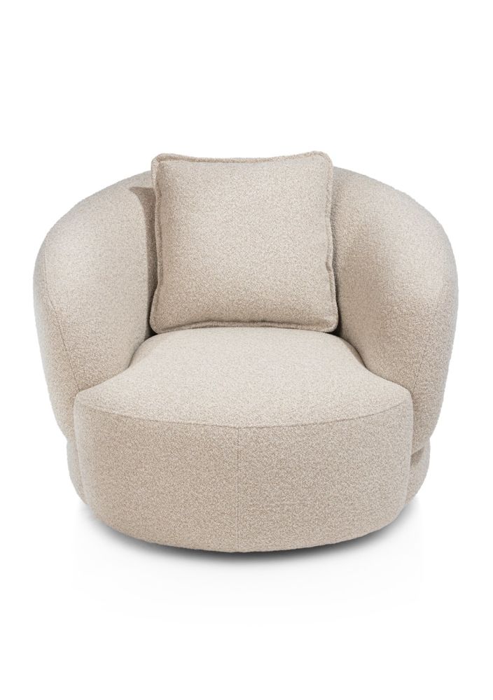 Cervos, fauteuil draaibaar - rond 100cm incl. 1 kussen 45x45