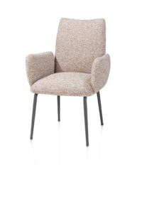 Bovina, armstoel - stof Luton + nosag - frame grafiet - koper