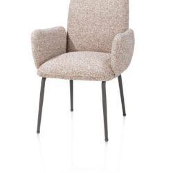 Bovina, armstoel - stof Luton + nosag - frame grafiet - koper