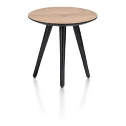 Maze, salontafel rond 40 cm - hoogte 39 cm - Railway brown