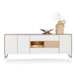 Lindfield, buffet 240 cm. - 3-portes + 3-tiroirs + 1-niche (+ LED)