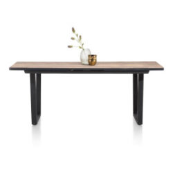 Avalox, table de bar &agrave; rallonge 190 (+ 60) x 98 cm - couleur driftwood - V pied