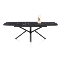 Palace, uitschuiftafel 190 (+ 60) x 110 cm - centrale poot - Onyx