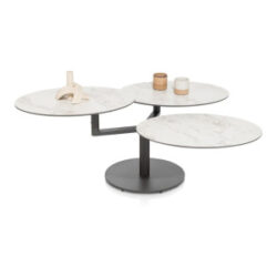Pete, salontafel draaibaar - ca. 100 x 100 cm (3 bladen rond)