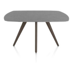 Saluti, eetkamertafel ovaal 150 x 105 cm. - 4 poot - steelbrown - Antraciet