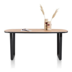 Avalox, eetkamertafel ovaal 210 x 110 cm - kleur oak natural vintage - V poot