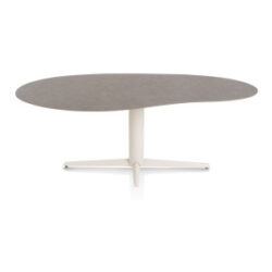 Saluti, eetkamertafel organisch 210 X 120 cm. - centrale teenpoot - creme - Lava
