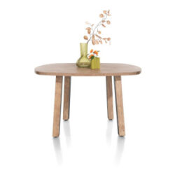 Pavarotti, eetkamertafel 130 x 110 cm - ovaal - tafelpoten (4) met houtinleg