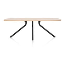 Arvada, tafel 190 x 100 cm. - ovaal - centrale poot lang - natural