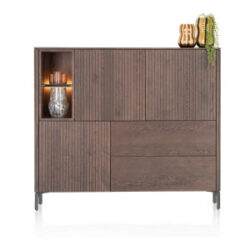 Trenton, dressette 153 cm - 3-portes + 2-tiroirs + 2-niches - Clay