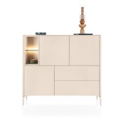 Trentino, Dressette 153 cm. - 3-deuren + 2-laden + 2-niches - Creme