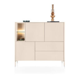 Trentino, Dressette 153 cm. - 3 portes + 2 tiroirs + 2 pinces - Creme