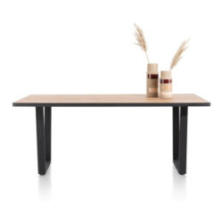 Avalox, table 200 x 98 cm - couleur oak natural vintage - V pied