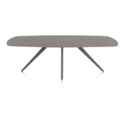 Saluti, eetkamertafel ovaal 240 x 110 cm. - 4 poot - graphiet - Lava