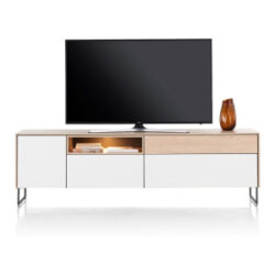 Lindfield, lowboard 200 cm. - 1-deur + 3-laden + 1-niche (+ LED)