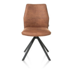 Franky, eetkamerstoel - draaibaar - greep - pocket - Taurus - Cognac