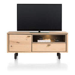 Livada, buffet bas 140 cm - 1-porte + 1-porte rabattante + 1-niche - Natural