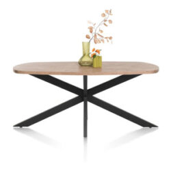 Pavarotti, eetkamertafel 180 x 108 cm - centrale poot metaal
